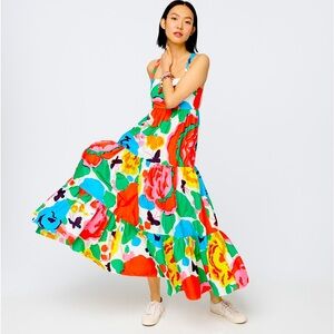 J.Crew Tiered maxi dress in Ratti® jardin floral print NWT size 16